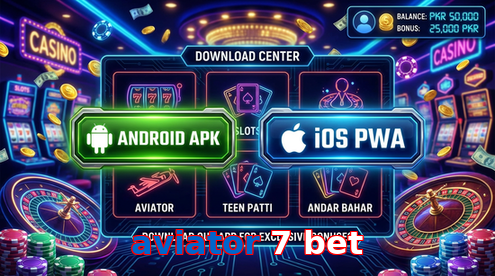 Main screen of Aviator 7 Bet download page for PK players