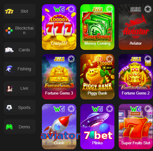 Main screen of Aviator 7 Bet game page for PK players